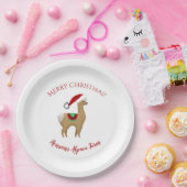 Alpaca Kerstvakantie Papier Borden Papieren Bordje (Feest)