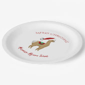 Alpaca Kerstvakantie Papier Borden Papieren Bordje (Gekanteld)