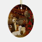 Alpaca kerstversients keramisch ornament (Rechts)