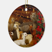 Alpaca kerstversients keramisch ornament (Links)