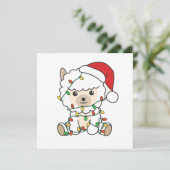 Alpaca kerstwinterdieren Alpacas Feestdagenkaart (Staand voorkant)