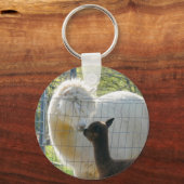 Alpaca Kiss Button Sleutelhanger (Voorkant)