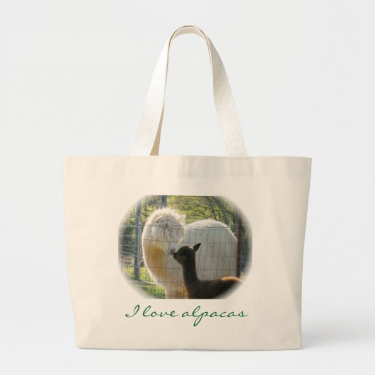 Alpaca Kisses Bag Grote Tote Bag (Voorkant)