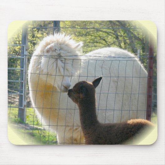 Alpaca Kisses Mousepad Muismat (Voorkant)