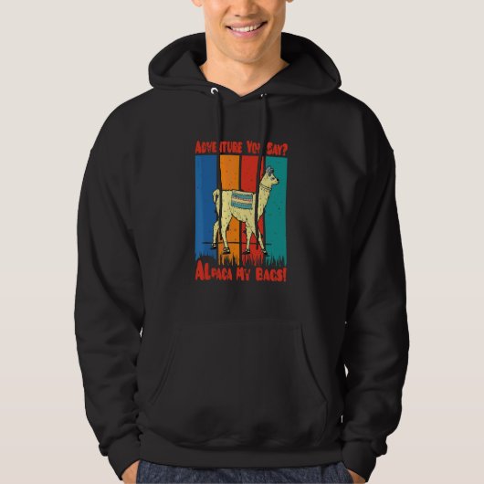 Alpaca Lama Avontuur Hoodie (Voorkant)