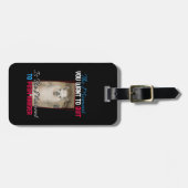 Alpaca lama - Duw harder aanmoediging Bagagelabel (Voorkant horizontaal)