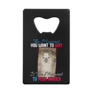 Alpaca lama - Duw harder aanmoediging Creditkaart Flessenopener