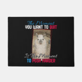 Alpaca lama - Duw harder aanmoediging Deurmat (Voorkant)