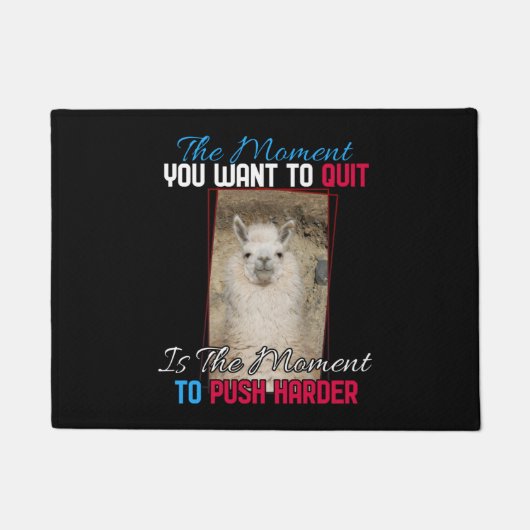 Alpaca lama - Duw harder aanmoediging Deurmat (Voorkant)