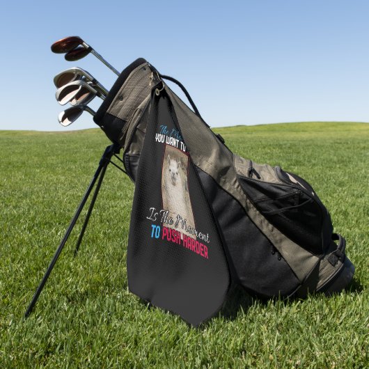 Alpaca lama - Duw harder aanmoediging Golfhanddoek (Groen)