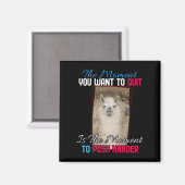 Alpaca lama - Duw harder aanmoediging Magneet (Voorkant / Achterkant)