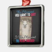 Alpaca lama - Duw harder aanmoediging Metalen Ornament (Links)