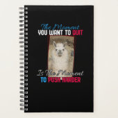 Alpaca lama - Duw harder aanmoediging Planner (Voorkant)