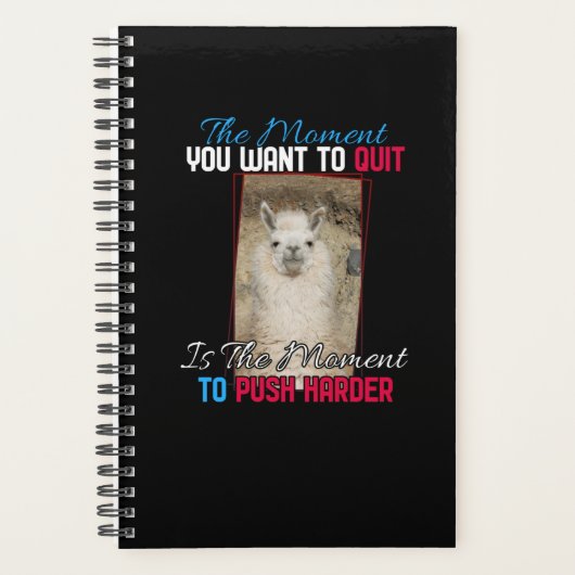 Alpaca lama - Duw harder aanmoediging Planner (Voorkant)