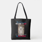 Alpaca lama - Duw harder aanmoediging Tote Bag (Achterkant)