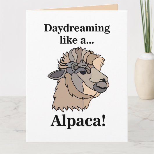Alpaca Lama Grappig Kaart (Voorkant)