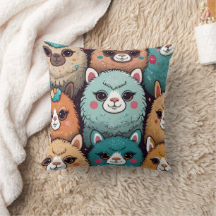 Alpaca Lama groepspatroon Kussen