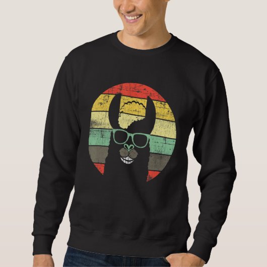 alpaca lama  retro dier trui (Voorkant)