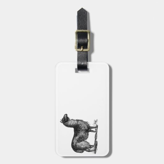 Alpaca lama Schattige Peru Animal Natuur Art Bagagelabel (Voorkant verticaal)