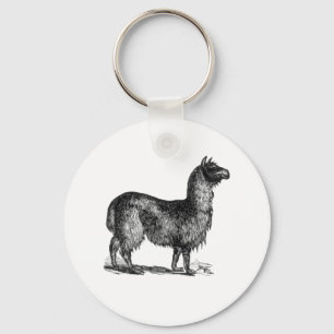 Alpaca lama Schattige Peru Animal Natuur Art Sleutelhanger