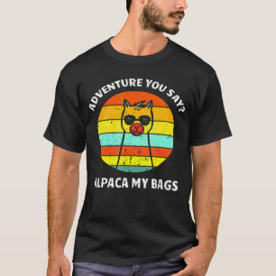 Alpaca Lama spuwende woordspeling Avontuur T-shirt