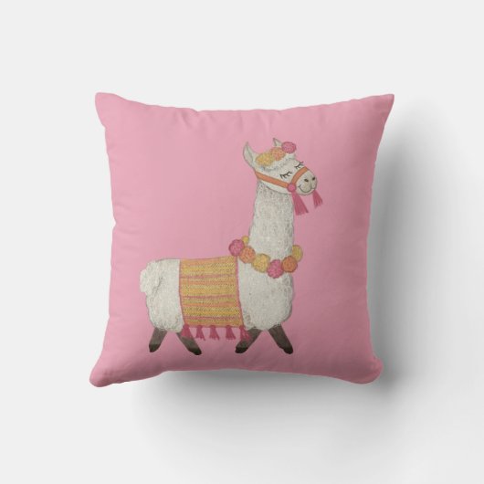 Alpaca leuk heldere kinder kamerkussen kussen (Achterkant)