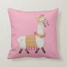 Alpaca leuk heldere kinder kamerkussen