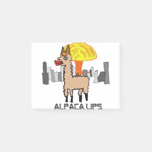 Alpaca lippen apocalyps post-it® notes (Voorkant)