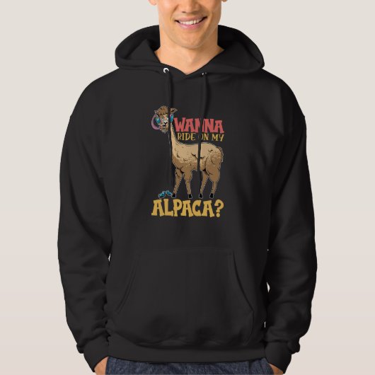 alpaca llama animal  quote  1 hoodie (Voorkant)