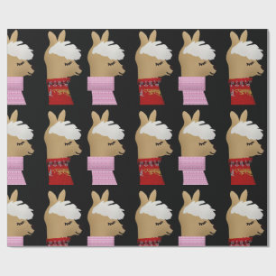 ALPACA LLAMA CHRISTMAS Wrapping Paper Cadeaupapier