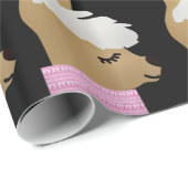 ALPACA LLAMA CHRISTMAS Wrapping Paper Cadeaupapier (Rol Hoek)