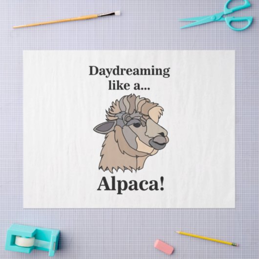 Alpaca Llama Cute Funny Birthday Tissuepapier (Craft)