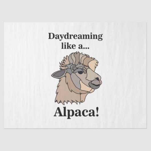 Alpaca Llama Cute Funny Birthday Tissuepapier (Voorkant)