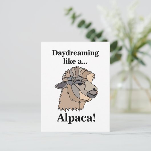 Alpaca Llama Funny Animal Briefkaart (Staand voorkant)