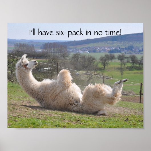 Alpaca llama grappig motivatie poster (Voorkant)