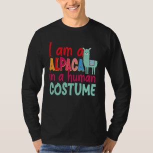 Alpaca Llama ik ben een alpaca in een menselijk ko T-shirt