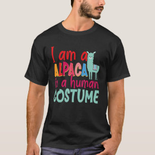 Alpaca Llama ik ben een alpaca in een menselijk ko T-shirt