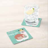 Alpaca/Llama met een sleuf Kartonnen Onderzetters (Insitu)