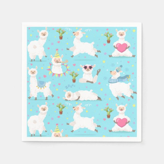 Alpaca/Llama Napkins Servet (Voorkant)