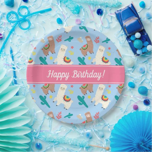 Alpaca/Llama Papieren Bordje (Feest)