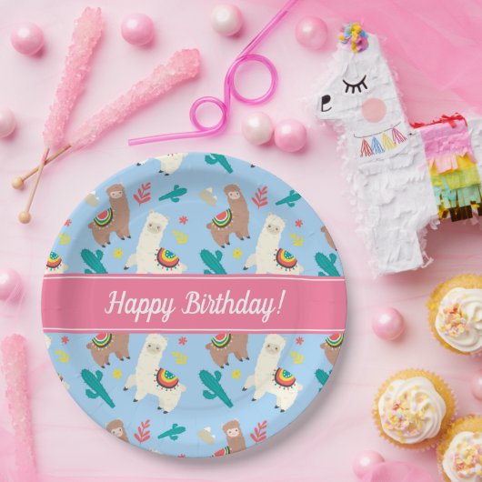 Alpaca/Llama Papieren Bordje (Feest)