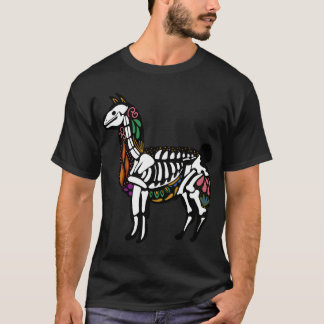 Alpaca Llama Skeleton, Halloween T-shirt