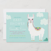 Alpaca Llama verjaardagsuitnodiging Baby shower Kaart (Voorkant)