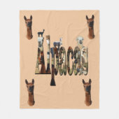 Alpaca Logo met alpaca's, Fleece Deken (Voorkant)