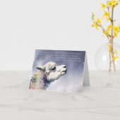 Alpaca Loss Sympathy with a Spiritual Poem Kaart (Gele Bloem)