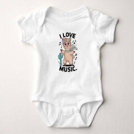 Alpaca love music romper