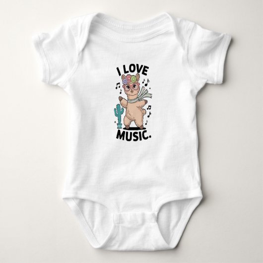 Alpaca love music romper (Voorkant)