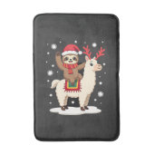 Alpaca Luiaard Kerstmis (1) Badmat (Voorkant Verticaal)