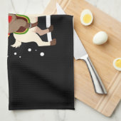 Alpaca Luiaard Kerstmis (1) Theedoek (Quarter Fold)