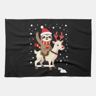 Alpaca Luiaard Kerstmis (1) Theedoek